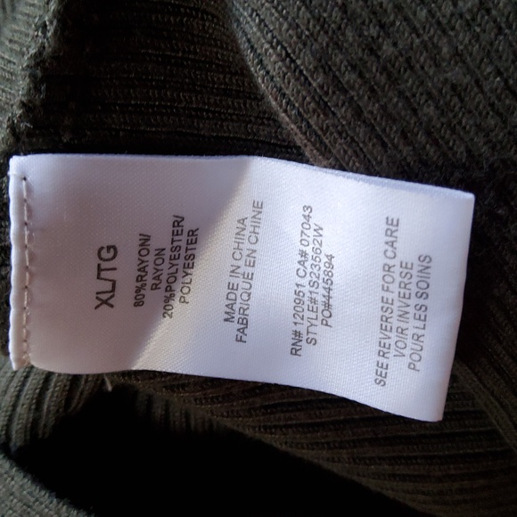 Pink Rose Army Green Sweater - Picture 4 of 5